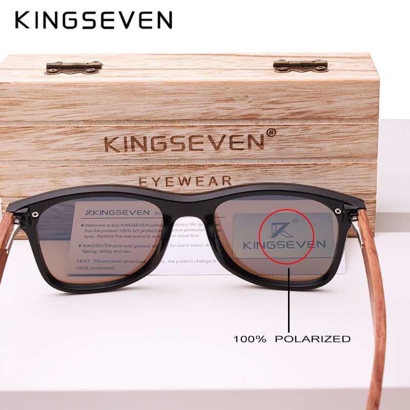 KINGSEVEN 2019 Wood Rimless Polarized Men s Sunglasses Square Frame Sun glasses Women Sun glasses Male 4
