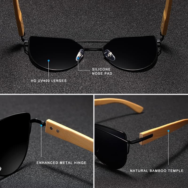 KINGSEVEN 2019 Handmade Wood Sunglasses Men Bamboo Sunglass Women Brand Design Original Wood Glasses Oculos de 3