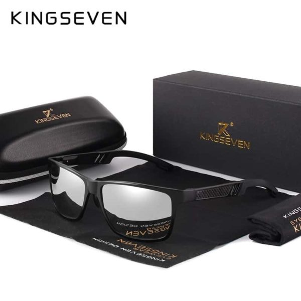 KINGSEVEN 2019 Aluminum Square Men Women Polarized Coating Mirror Sun GlassesEyewear Sunglasses For Men 1