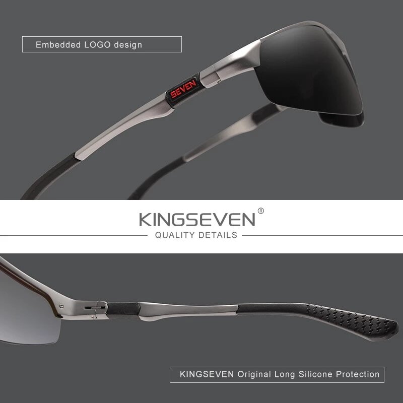 KINGSEVEN Aluminum Driving Polarized Sunglasses Aviation N9121 – US Only 5