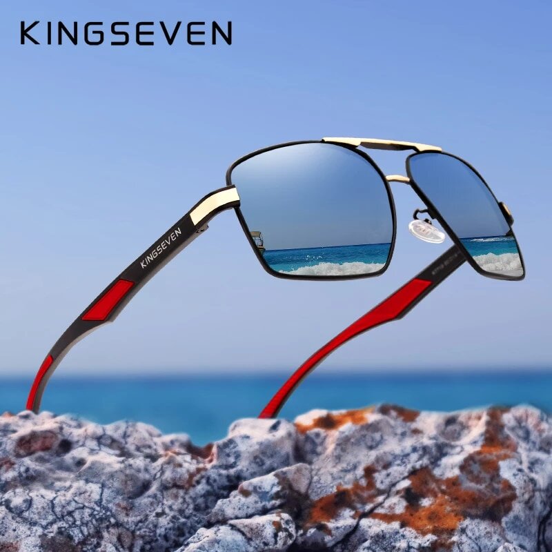 KINGSEVEN Aluminum Mens Polarized Sunglasses Lens N7719 US Only 1