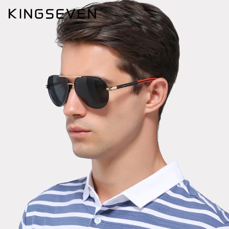 KINGSEVEN Aluminum Vintage Polarized Sunglasses Coating Lens N725 US Only 5