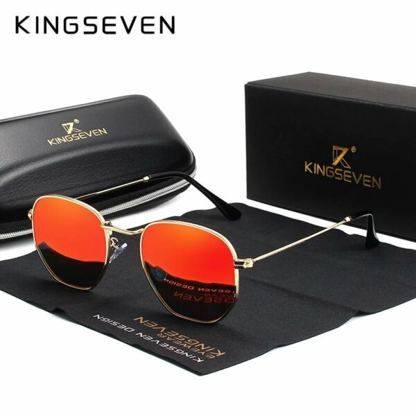 KINGSEVEN Classic Reflective Sunglasses Retro Stainless Steel N7548 – US Only 1