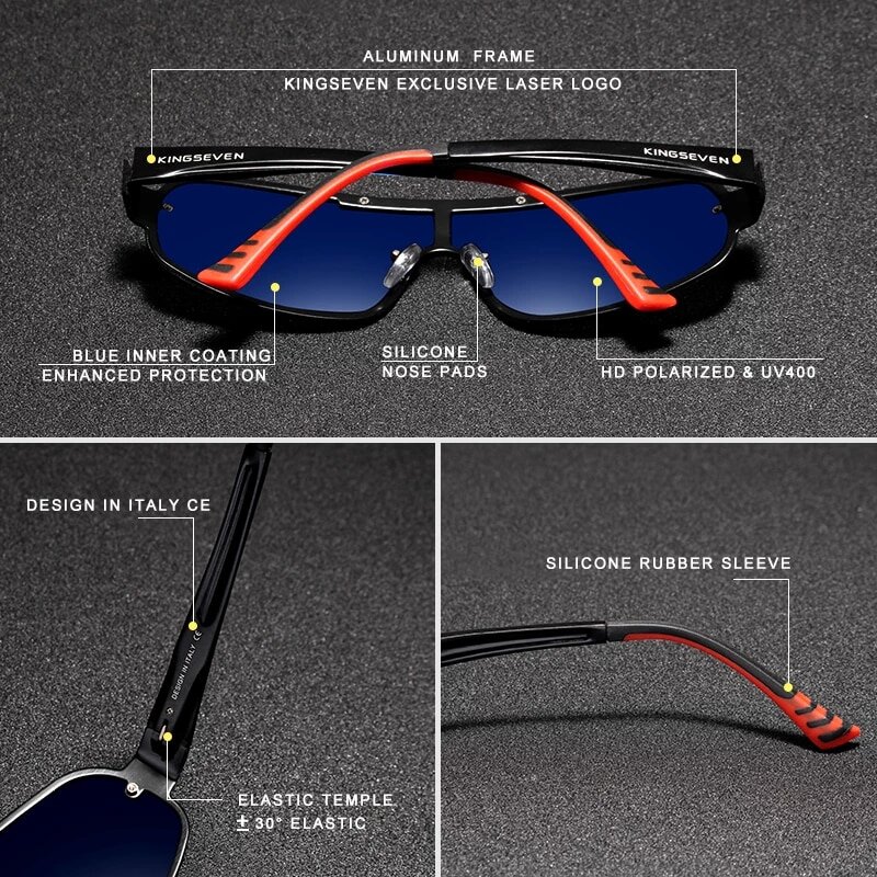 KINGSEVEN New Aluminum Men Sunglasses HD Polarized N7716 – US Only 5