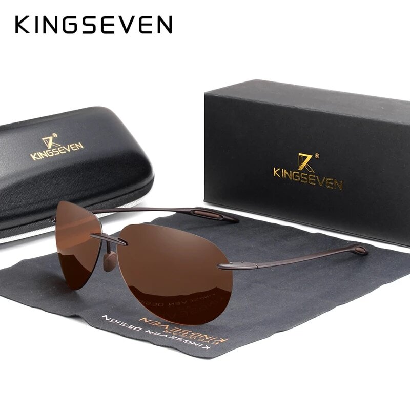 KINGSEVEN Ultralight Rimless Sunglasses High Quality Frameless N7027 – US Only 4