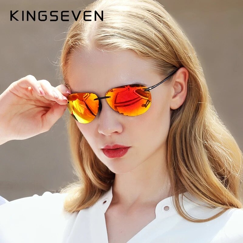 KINGSEVEN Ultralight Rimless Sunglasses High Quality Frameless N7027 – US Only 5