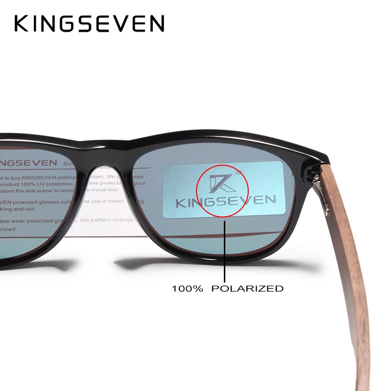 KINGSEVEN Wood Polarized Sunglasses Men UV Protection W5789 – US Only 3